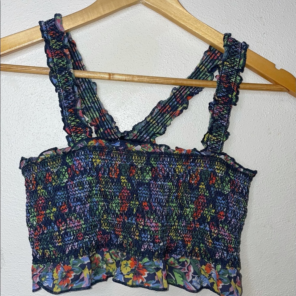 Out From Under Urban Outfitters 
Floral Smocked Bandeau Top